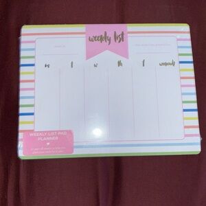 WEEKLY LIST PLANNER PAD